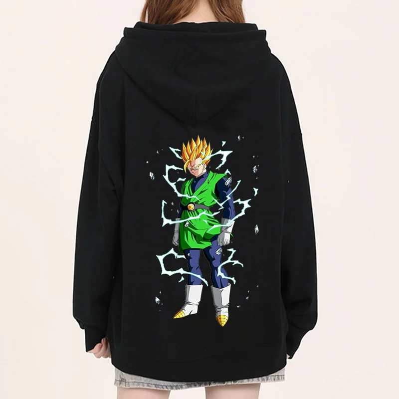 2024 New Men's and Women's Anime Dragon SON GOHAN Cartoon Wukong Cell Printed Hoodie Couple Street Leisure Sports Shirt