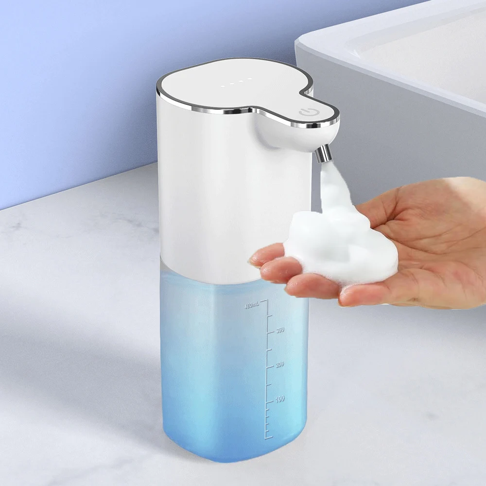 

Автоматический дозатор пенного мыла 400 мл, бесконтактный датчик пены, перезаряжаемый умный дозатор большой емкости с регулируемым переключателем