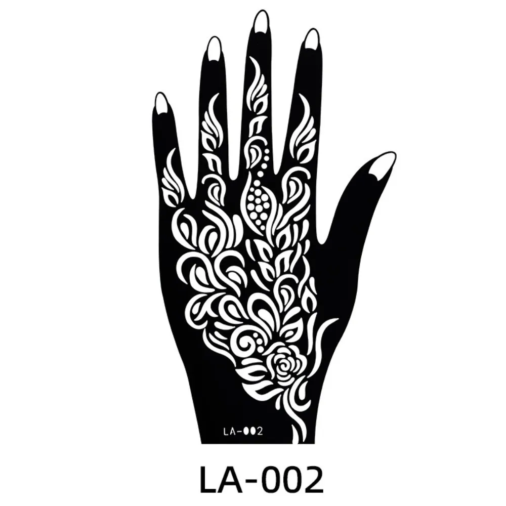 

Elf Hollow Henna Stencil Temporary India Mehndi Tattoo Template Stars Flower Hand Tattoo Sticker Body Art