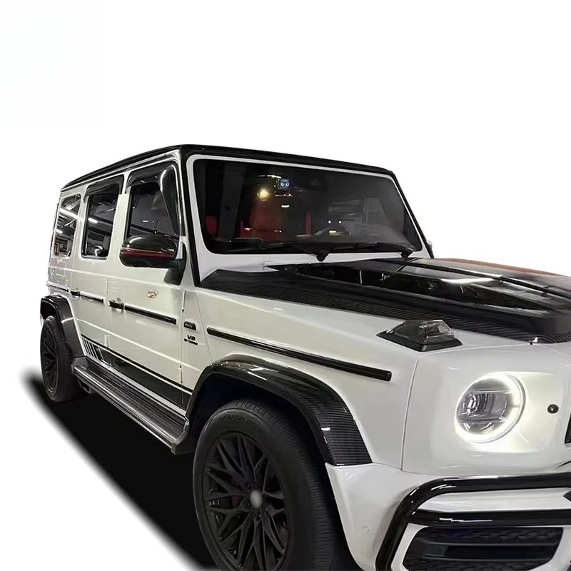 Dry Carbon Fiber Top Style Car Wheel Eyebrows for  G Class W463A W464 G63 G550 Wheel Eyebrows Kit