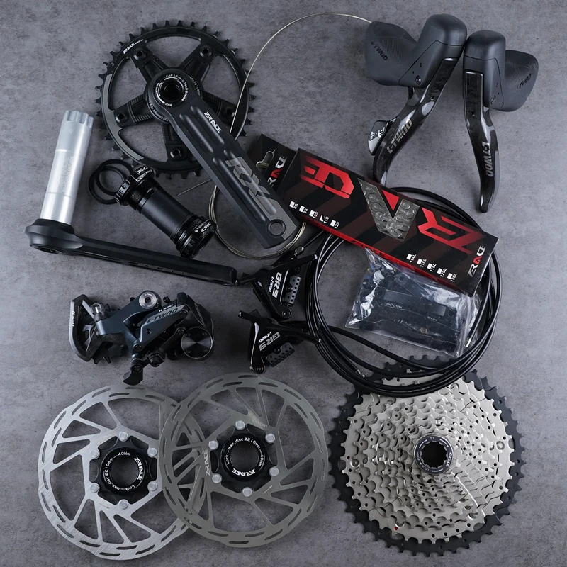 LTWOO GR9 Hydraulic Disc + ZRACE Crank Cassette Chain, 1x11 Speed, 11s Gravel Groupset, for Gravel bike Bicycle / GRX