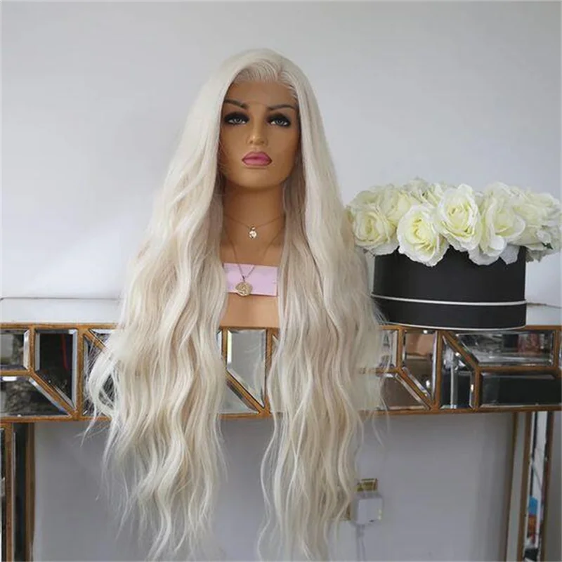 Perruque Lace Front Wig Body Wave sans colle pour femmes noires, cheveux de bébé, doux, longs, pré-épilés, degré de chaleur, densité 180, 60 documents, 26 po, 03