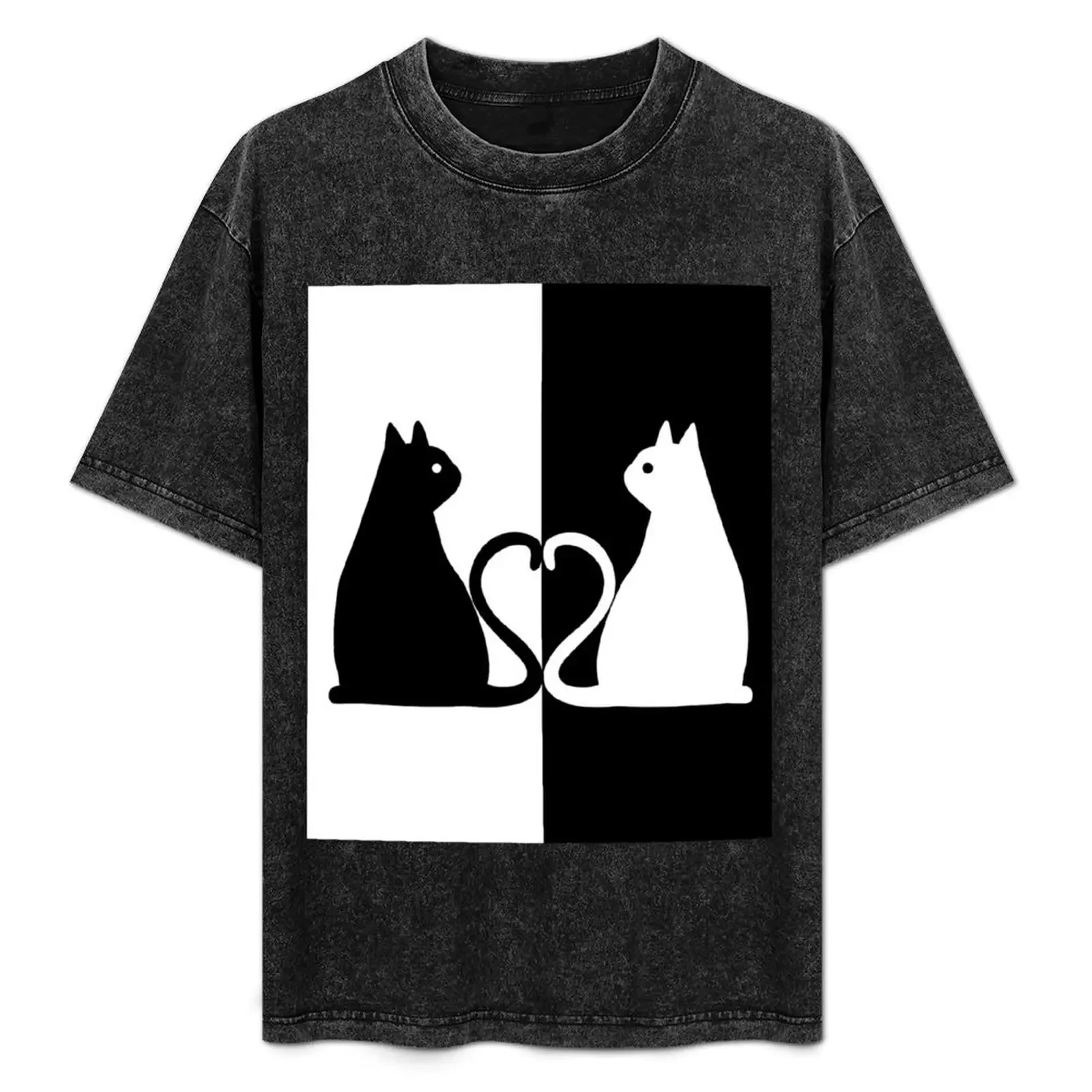 

Two cats T-Shirt valentines boutique clothes new edition quick drying shirts graphic tees funny t shirts for men