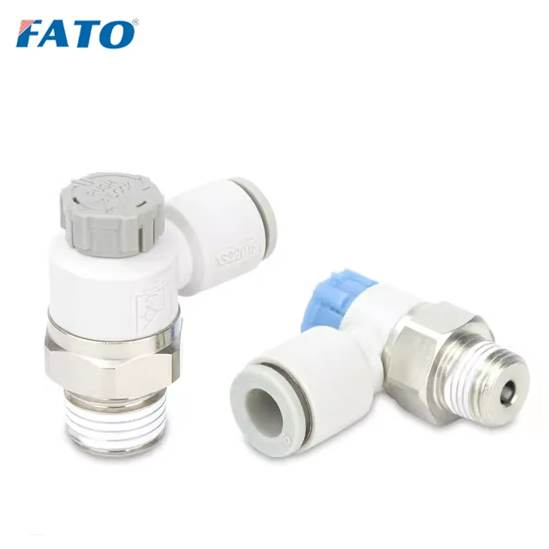 SMC type throttle speed control valve cylinder throttle valve AS1201F-M5-04A/AS2201F-01-2-06SA/08SA pneumatic PU air pipe joint