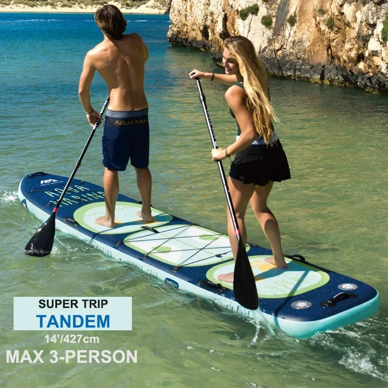 

AQUA MARINA 2 PERSON big size inflatable sup stand up paddle board surf board SUPER TRIP TANDEM surfboard inflatable kayak