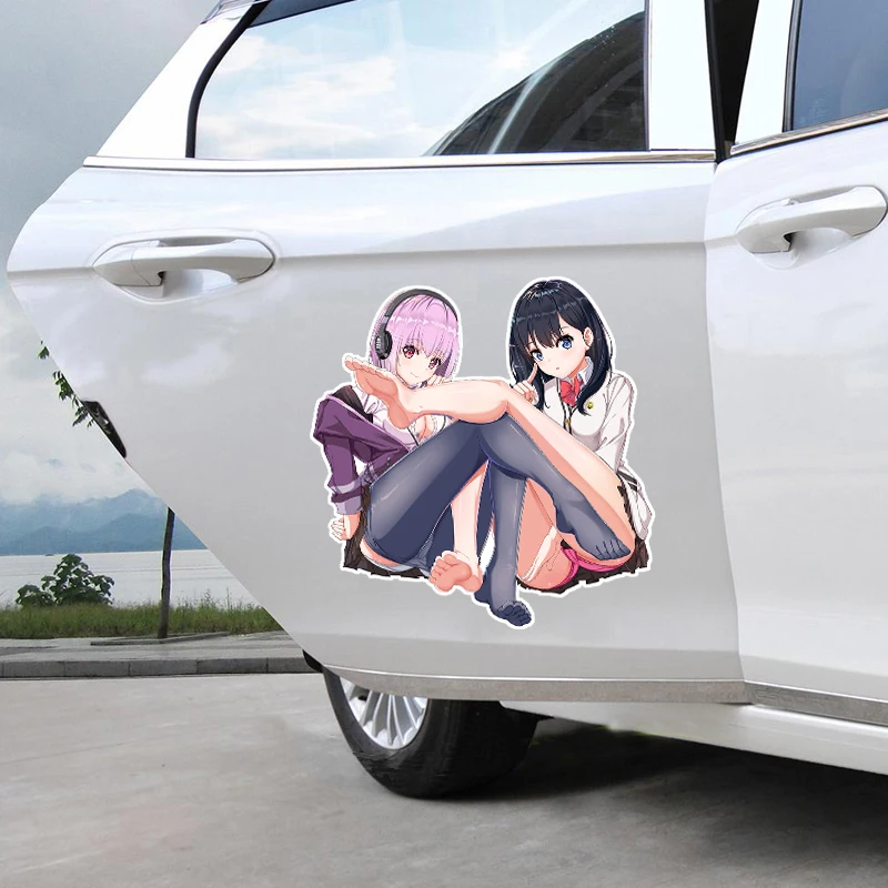 

Beauty Anime Girl Takarada Rikka and Shinjou Akane Car Sticker Car Door Laptop Decorative Funny Car Styling Car Accessories