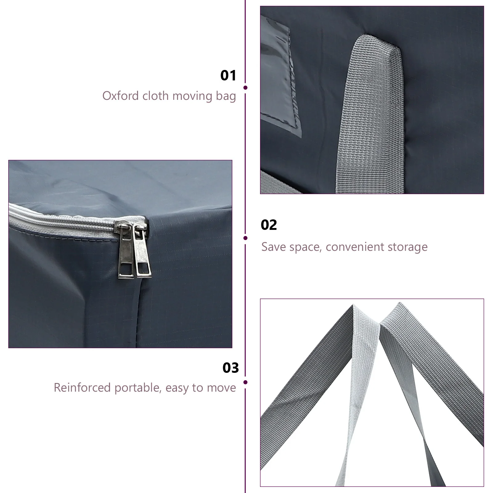

Moving Bag Extra Large Storage Bags for Clothes Foldable Garment Travel Oxford Quilt Zippered Bedding Pouch Pouches Box
