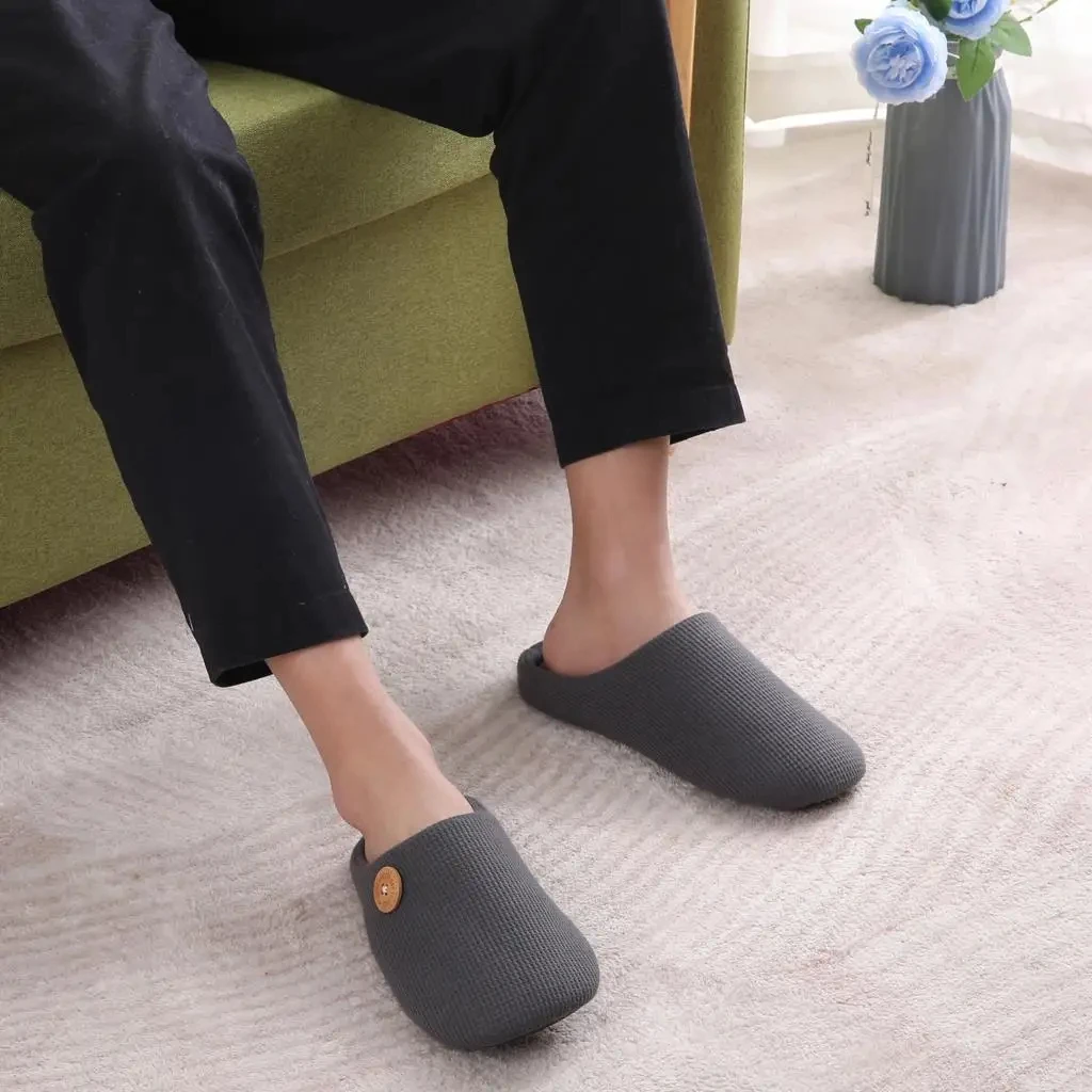 Classic Men Slippers Indoor Men House Slippers Fashion Soft Antiskid Men Shoes New Winter Cozy Flat Men Slippers Memory Foam