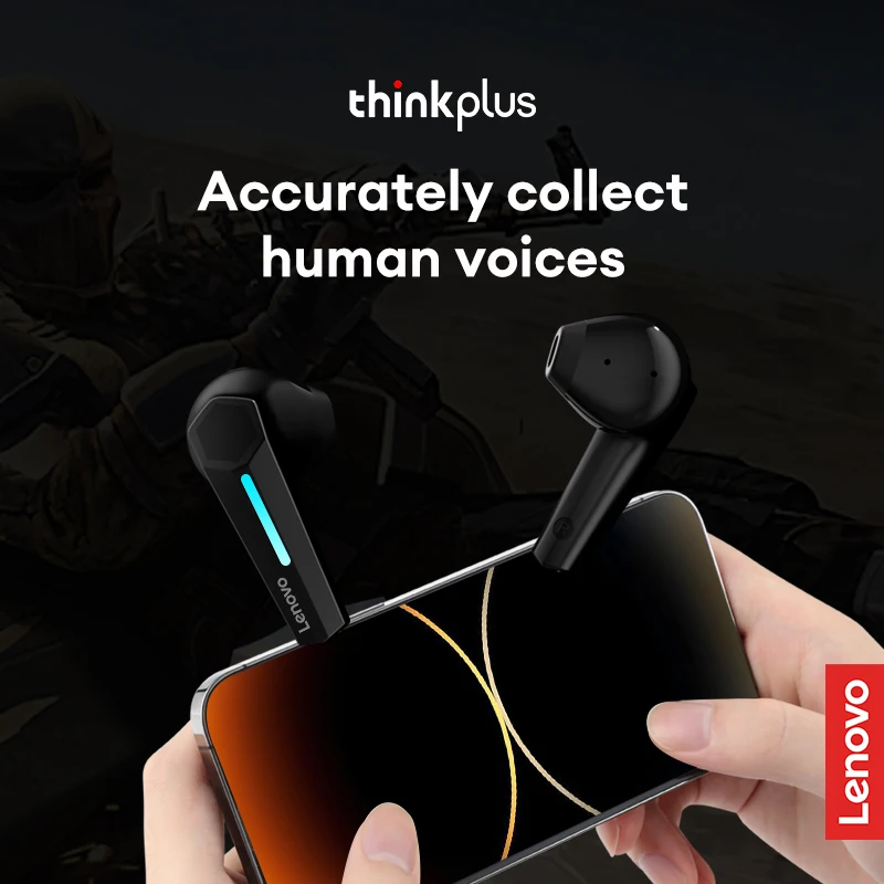 

Original Lenovo GM1B Bluetooth V5.3 Earphones Long Battery Life Earbuds HIFI Stereo Long Latency Headset Super Bass Headphones