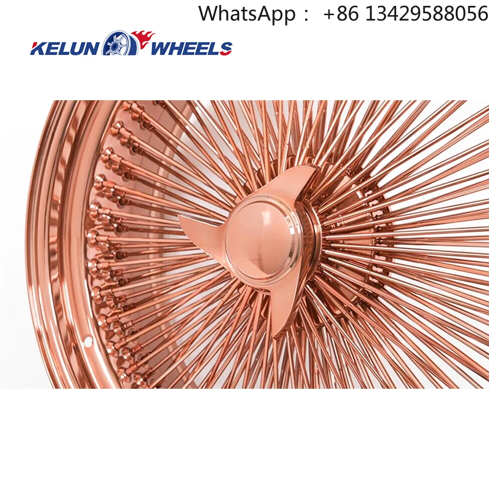 

18*8 20*8 24*9 26*10 Customised Gold/Silver 100 144 Straight Spokes Knock Off Rims Wire Wheel