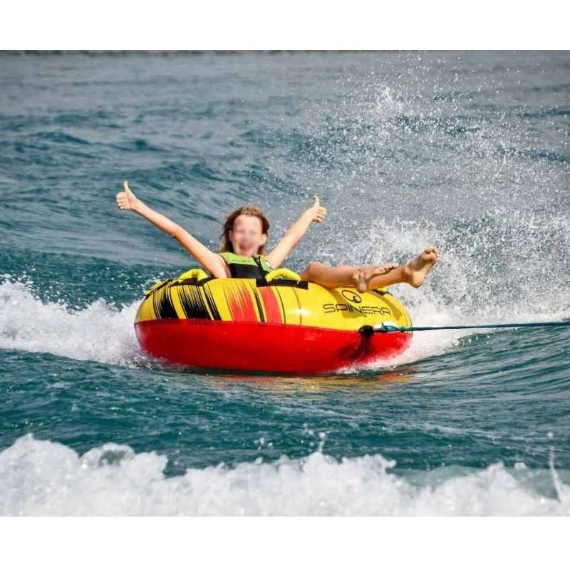 l'eau gonflable de la barca del tubo de la donut remolcable d'eau de sports nautiques inflável 1 donut del cavalier