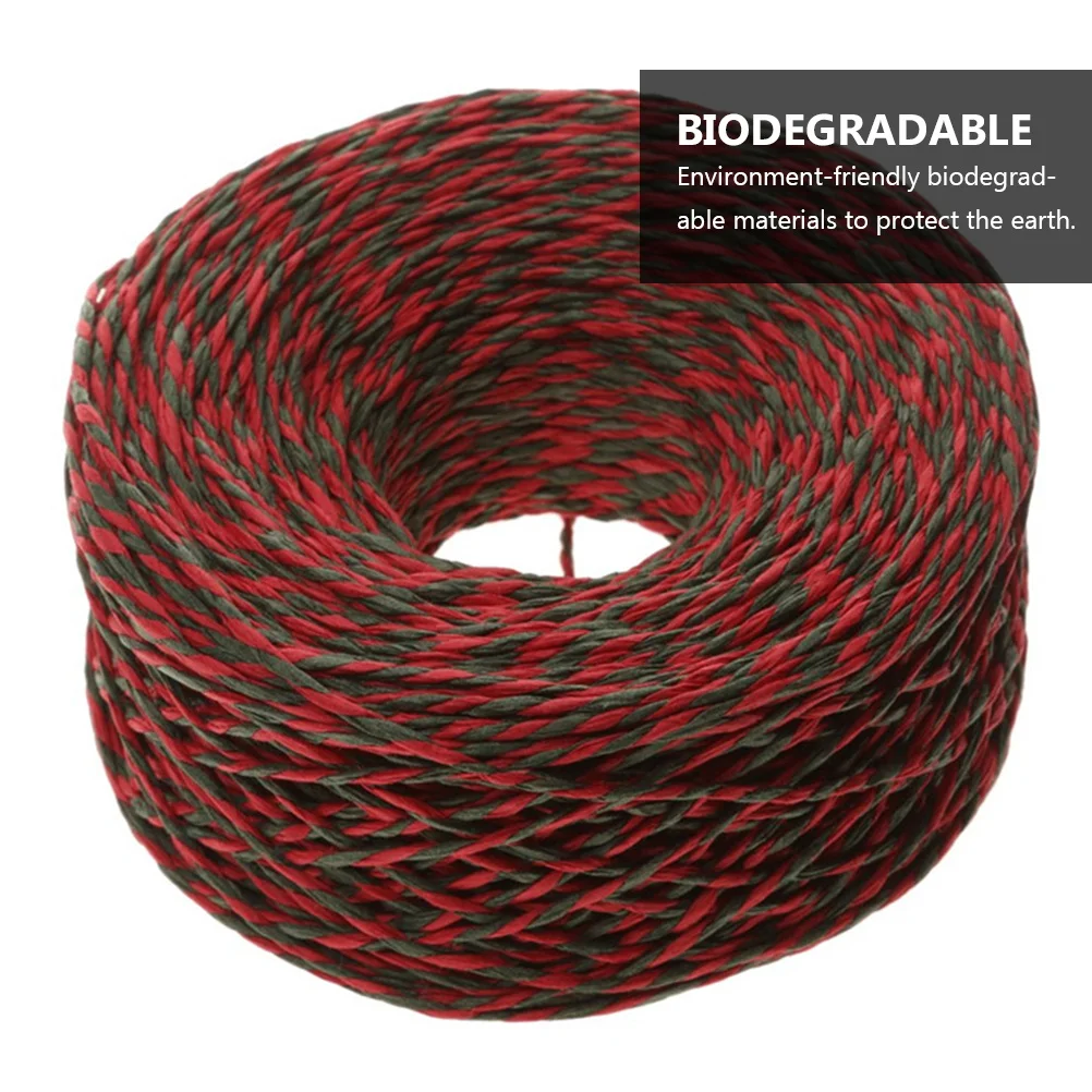 

Christmas Paper Ribbons Red Twines For Gift Wrapping Decoration Reusable Cord Festive Ribbon Cords Party Supplies