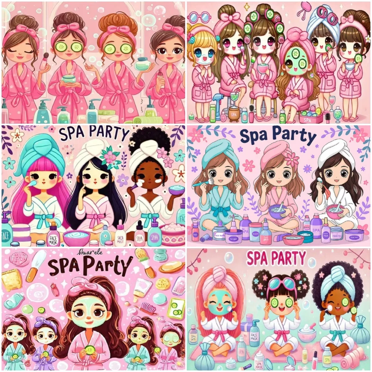 Beauty Makeup Events - Décor de fête spa pour filles,