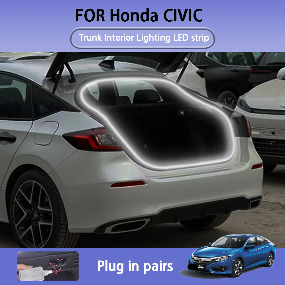 

Rear Trunk LED Light Bar Strips Trunk Interior Decorative Lamp Strip Fit FOR Honda CIVIC 10th 11th