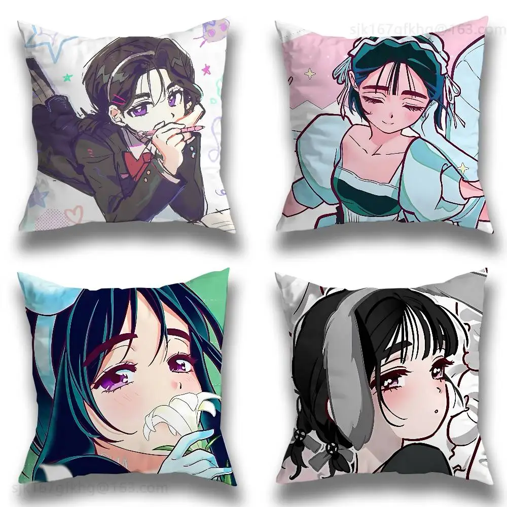 

Cartoon Cute Girl Sua pillowcase casual style decoration, suitable for home decoration (excluding pillow core)