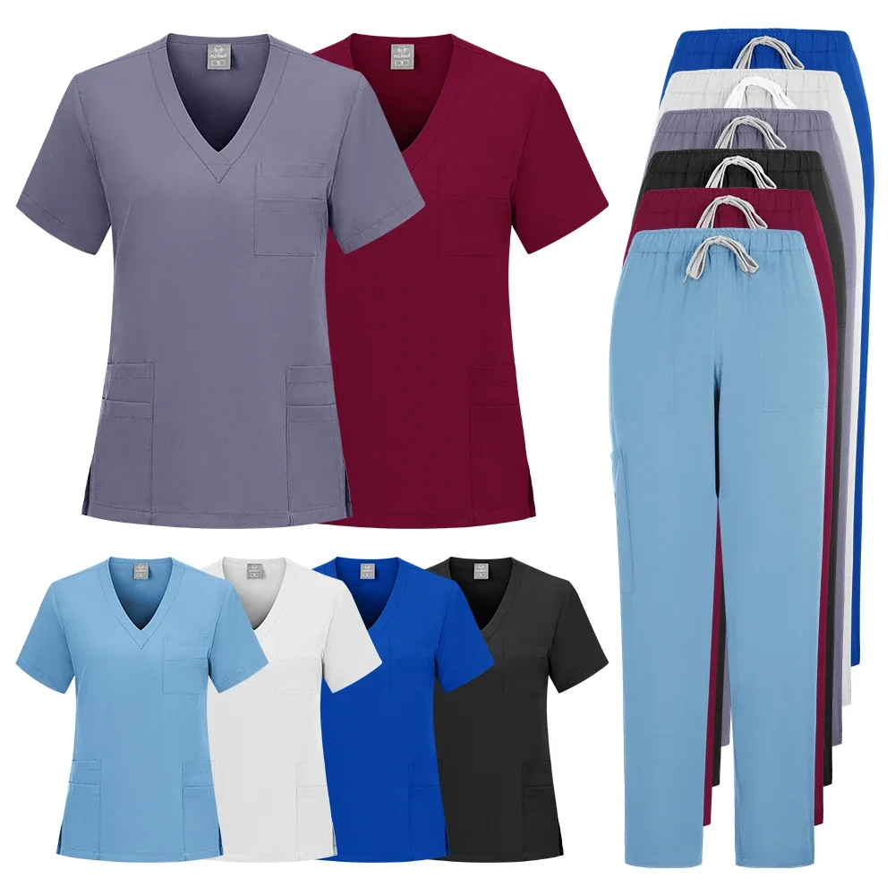 Wholesale Price Medical Suit for Women Surgical Gown Lab Coat with Pockets Dental Scrub Veterinary Uniform Soft Nursing Articles