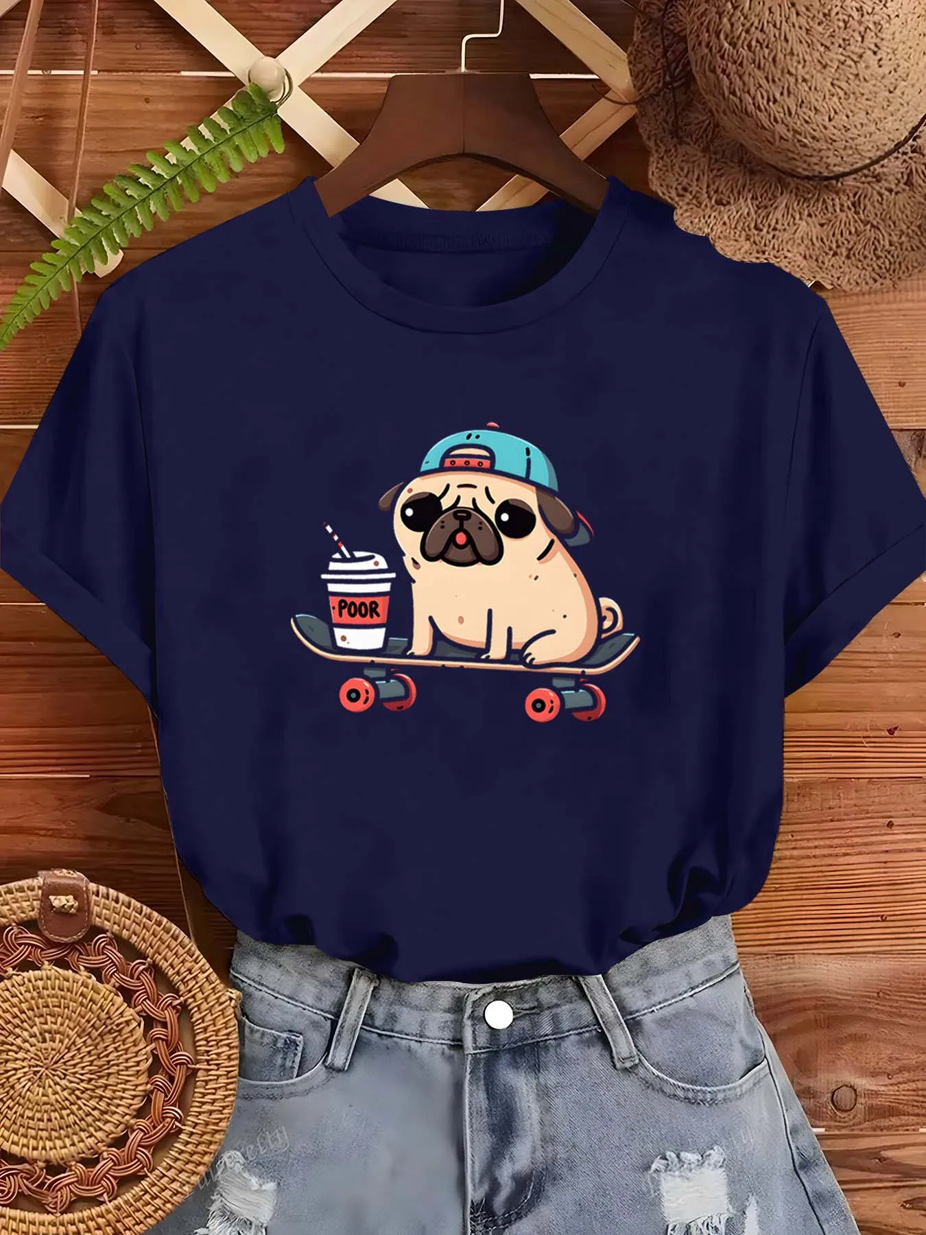 

Модная одежда больших размеров для скейтбординга Pug Vibe для городских модников