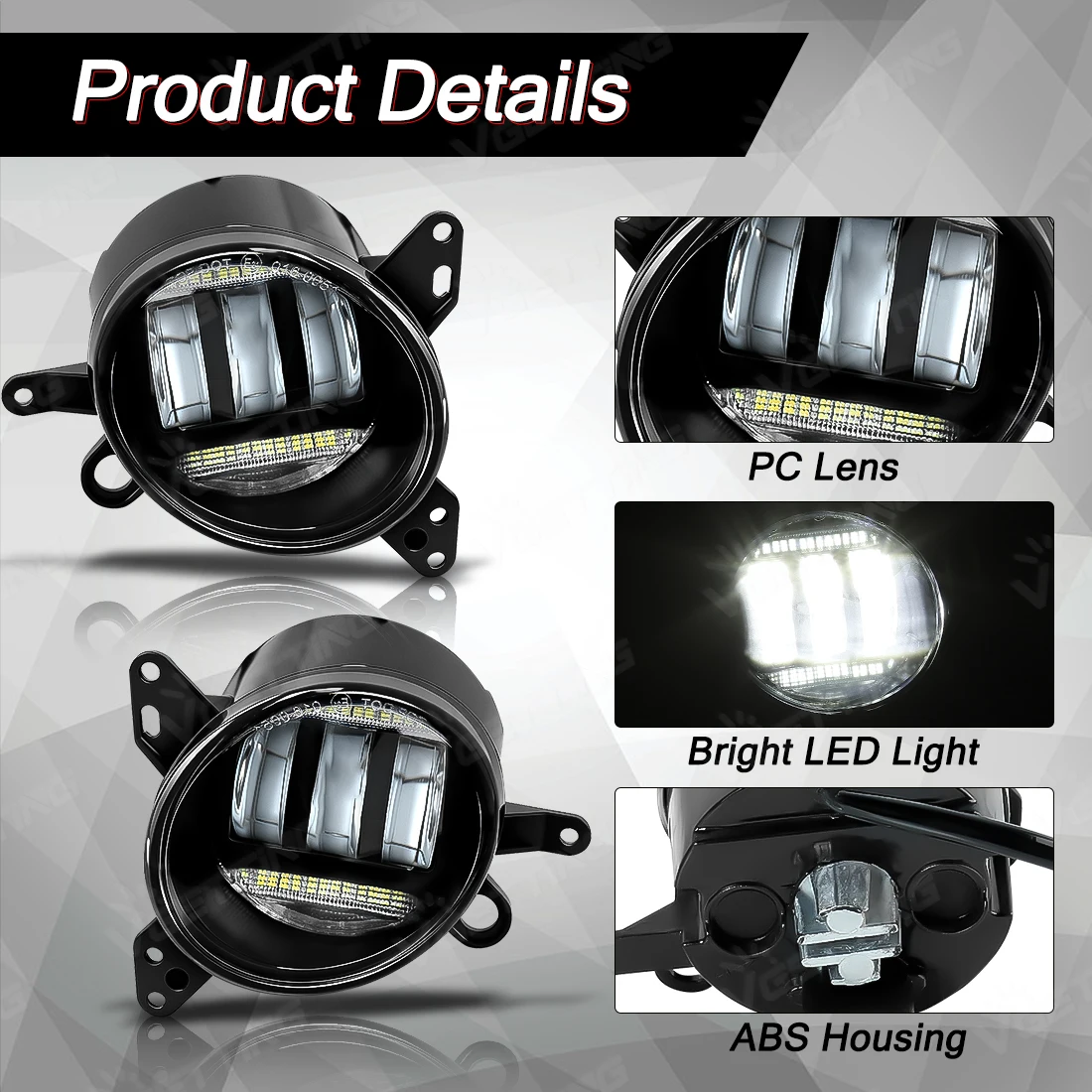 LED Fog Lamps For Mitsubishi Lancer Lancer-ex 2008 2009 2010 2011 2012 2013 Front Bumper Fog Light Driving Headlight Car Parts