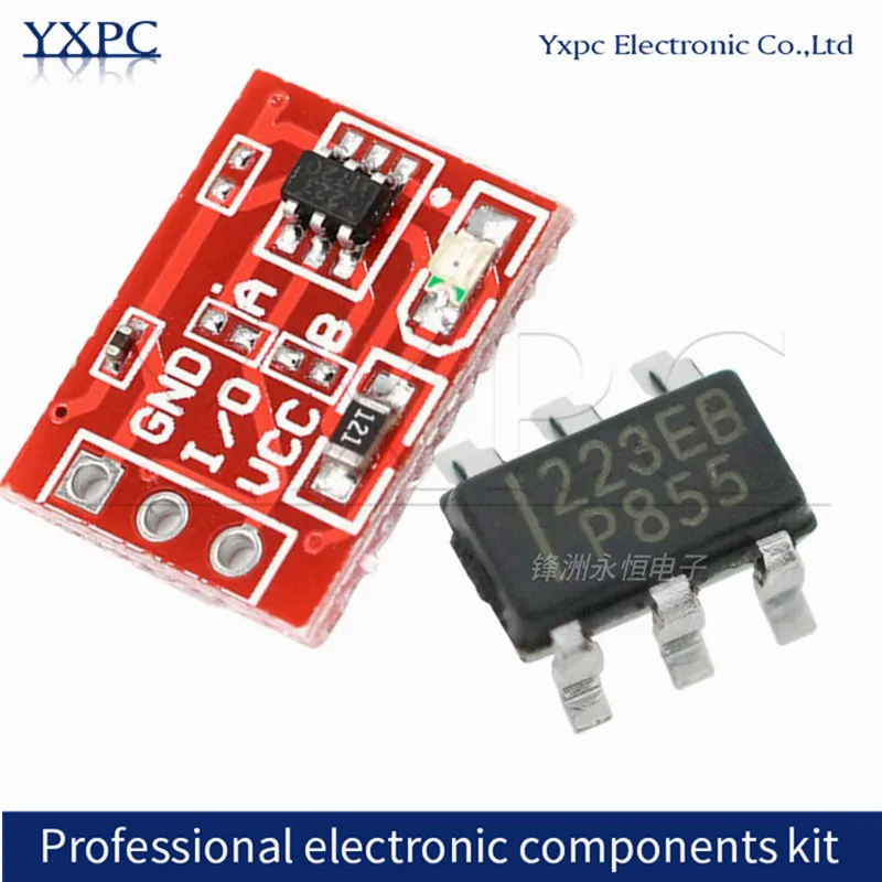 TTP223E-BA6 TTP223-BA6 223B 223EB Touch Button Module Capacitor Type Single Channel Self Locking Touch Switch Sensor for Arduino
