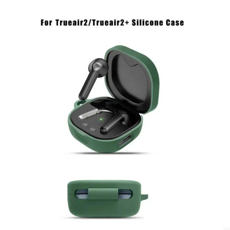 A9LF ซิลิโคนสำหรับฝาครอบป้องกันเชลล์สำหรับ SoundPeats trueair2/2+ หูฟังสำหรับเคส