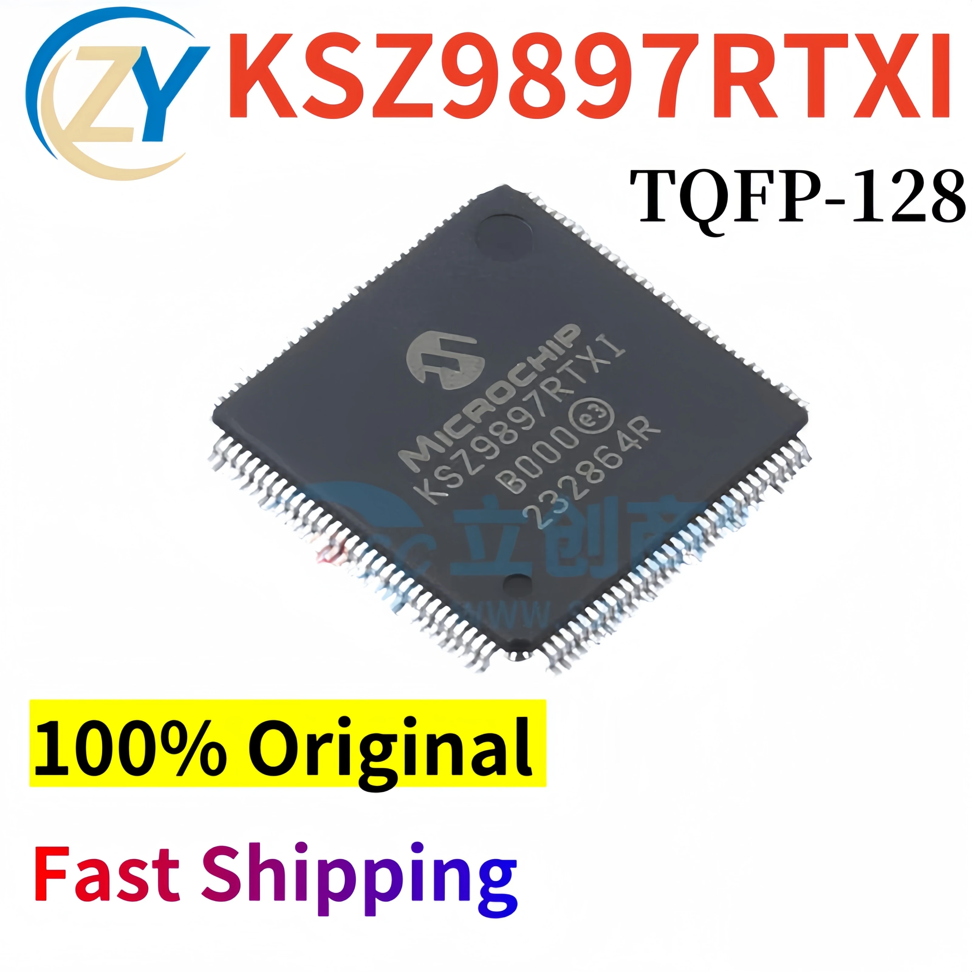 (2pcs) KSZ9897 Ethernet ICs KSZ9897RTXI TQFP-128 1Gb/s 100% Original & In Stock