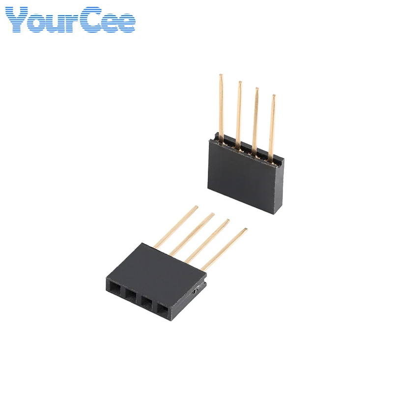 10pcs/5pcs 2.54mm Single/Double Female Socket Connector 11MM Length Pin 40P 20P 16P 10P 8P 6P 5P 4P 3P 2P Straight Needle Base image 3