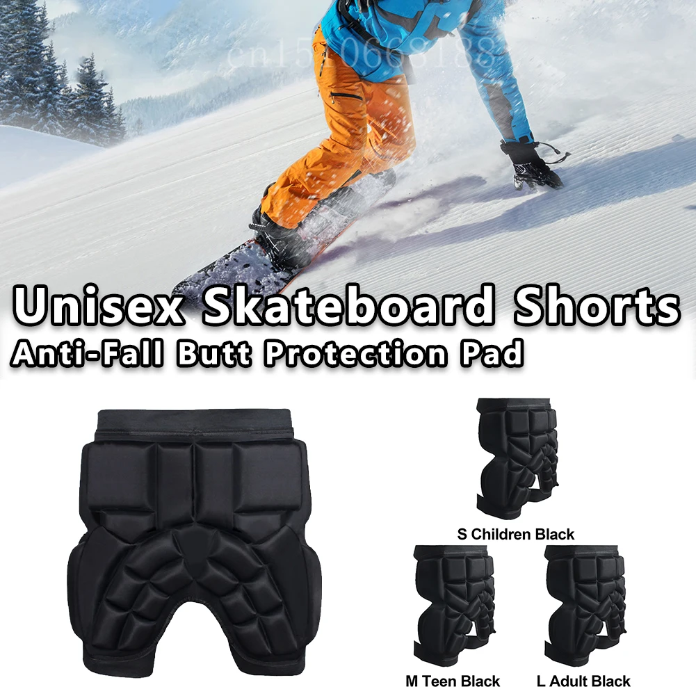 

Шорты унисекс с мягкой подкладкой на бедрах, защитная накладка из ЭВА, защита от падения, утолщенная защита бедер, регулируемая для взрослых, детей, скейт-лыжи