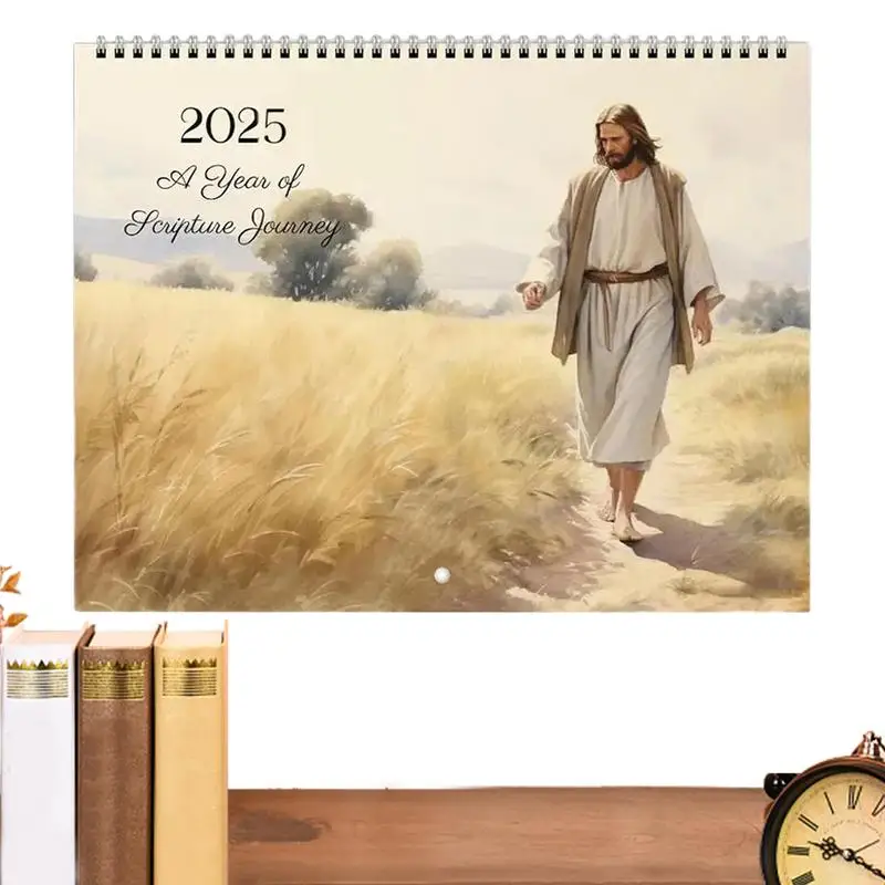 Jesus Christ Calendar Funny Wall Inspiring Art Calendar Inspiring 2025 Wall Calendar Nature's Beauty Blocks And Holidays