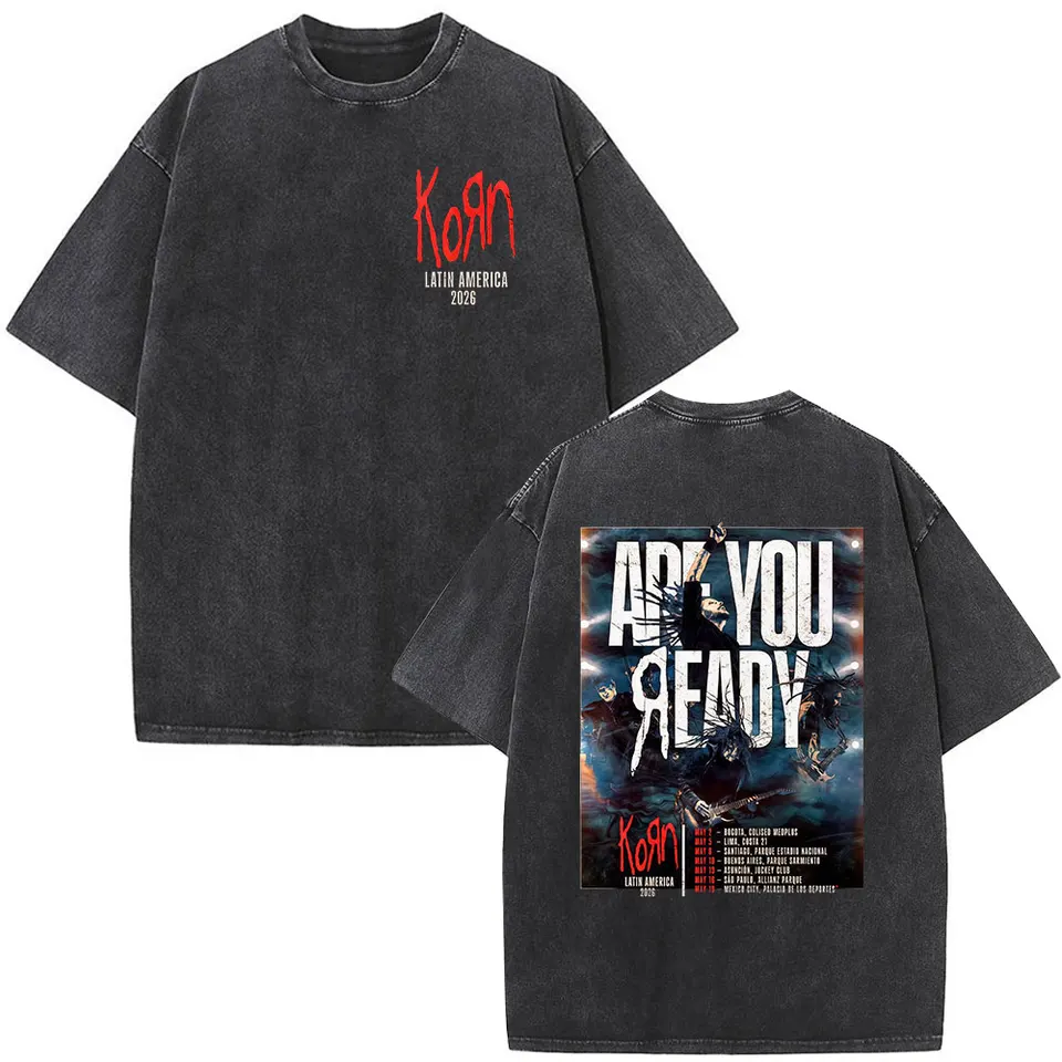 Korn Tour 2026 Vintage Washed T-Shirt Men