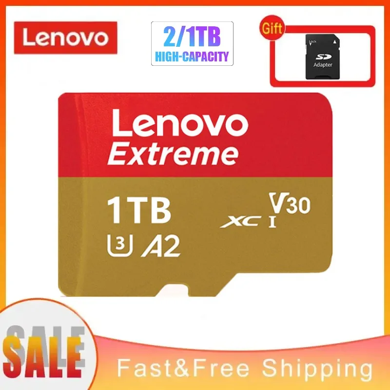 Lenovo 2TB Mini SD Card 256GB Micro TF SD Card 512GB 1TB TF Flash Card 128GB scheda di memoria ad alta velocità impermeabile per fotocamera del telefono