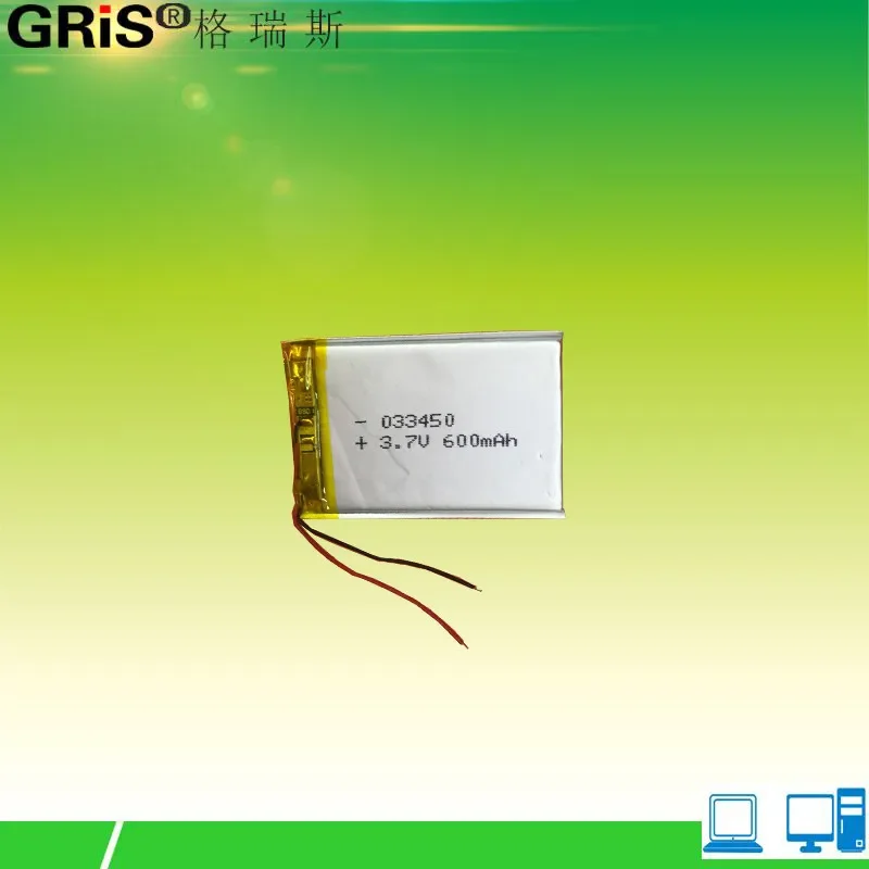 핫 폴리머 리튬 배터리, 033450 303450, 500MAH, MP3, MP4, MP5, M3 보드용 충전식 리튬 이온 셀, 3.7V, 신제품