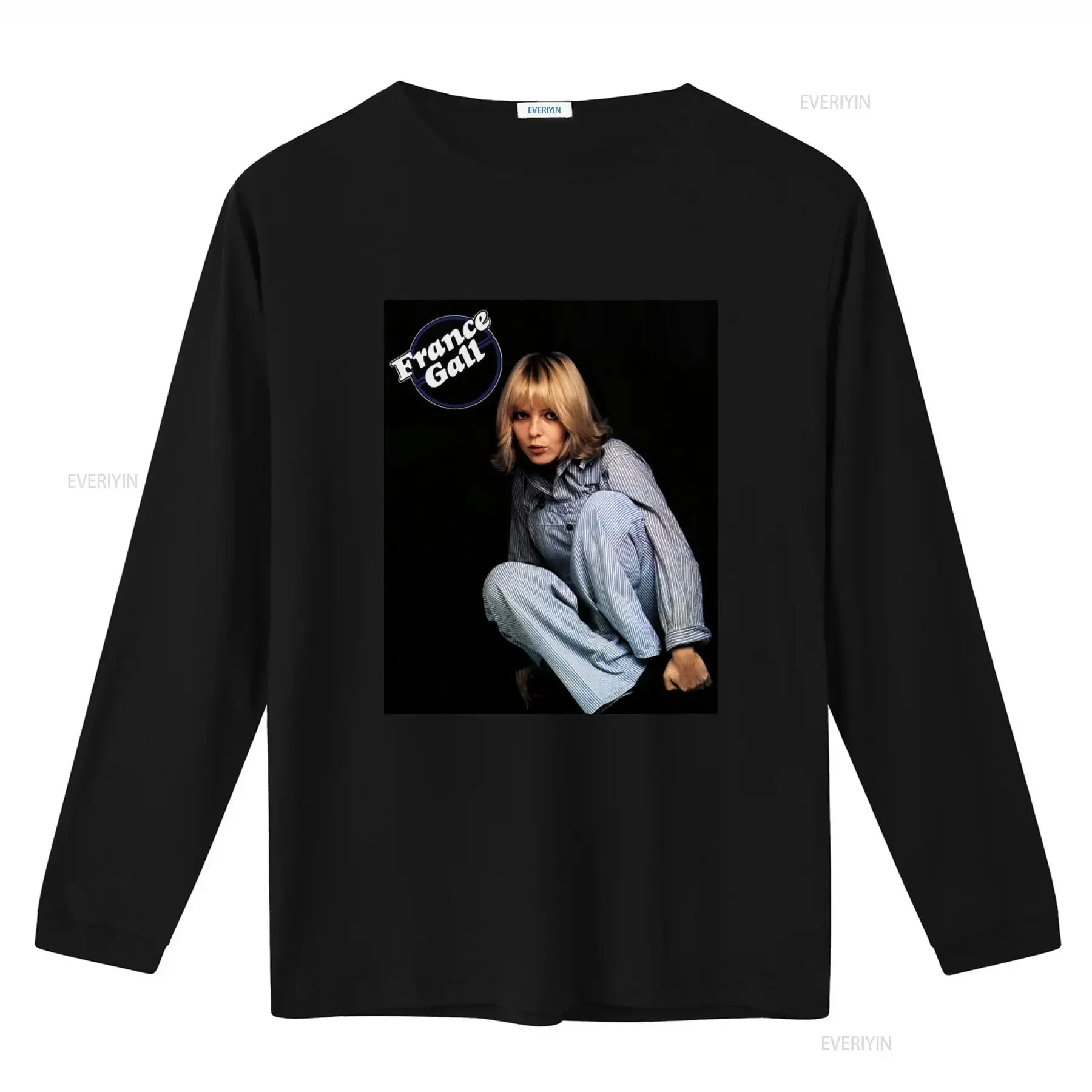France Gall Retro Style T Shirt Available in Multiple Colors for Fashionable Wear vintage Washed Stretched fashion Soft