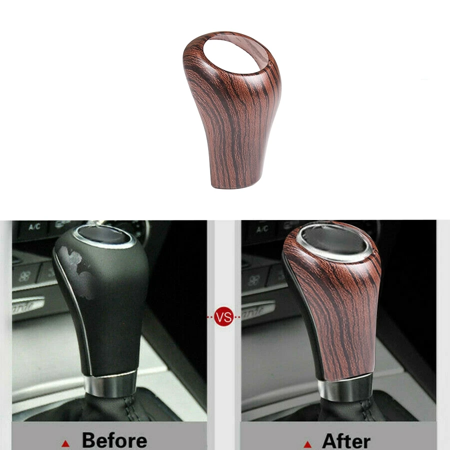 Pine Texture ABS Gear Lever Shift Knob Cover Trim for Mercedes-Benz W204 W212 a C E G GLS Class