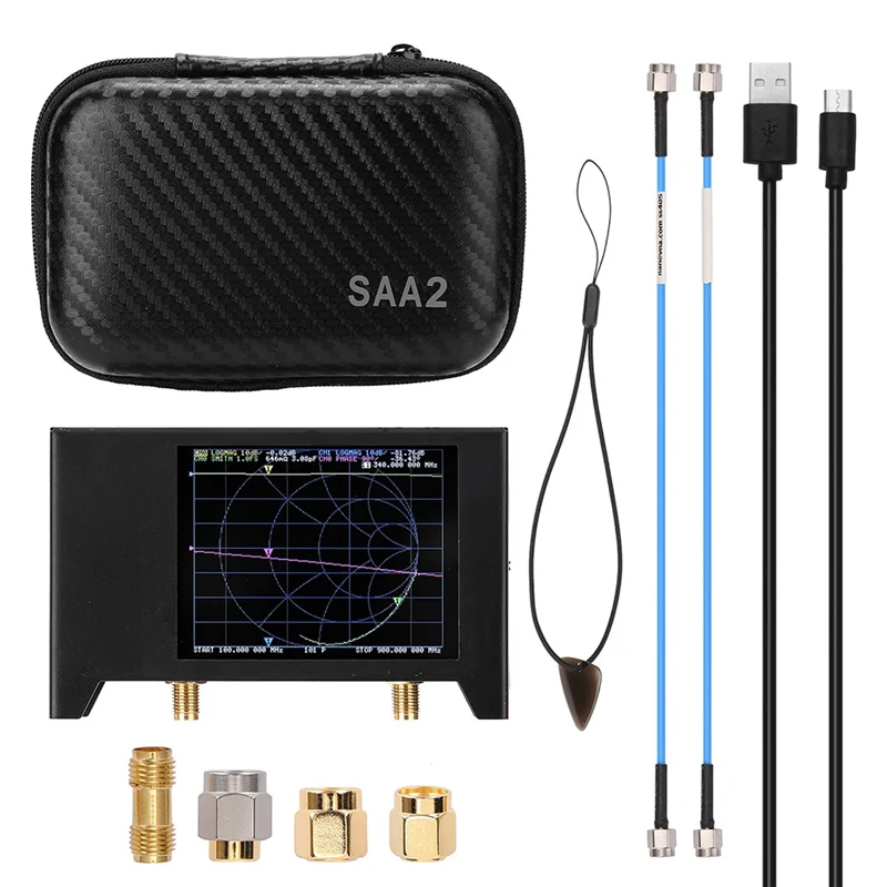 AA89 NanoVNA V2 2.8 Inch TFT Touch Screen 3G Vector Network Analyzer SAA2 Shortwave Antenna Analyzer HF VHF Network Analyzer