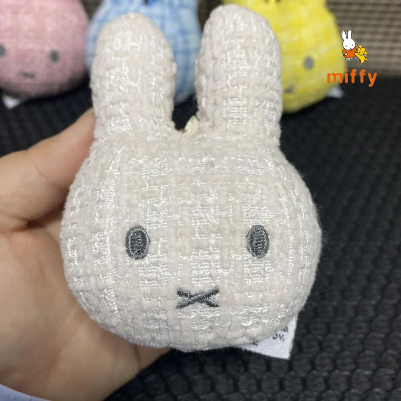 Cute Miffy Plush Doll Creative Cartoon Rabbit Head Backpack Anime Accessories Dopamine Couple Style Fluffy Stuffed Toy Girl Gift