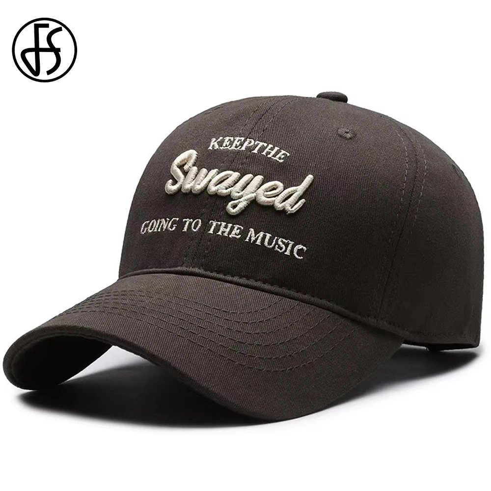 

FS Trendy White Brown Baseball Cap For Men Brand Hip Hop Snapback Caps Cotton American Street Women Trucker Hat Bone Masculino