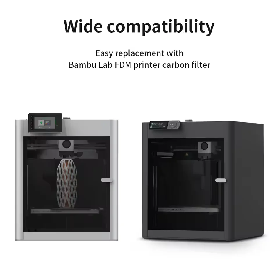 لفلتر هواء الكربون المنشط بامبو الأصلي لسلسلة Bambu Lab X1 وطابعات P1S ثلاثية الأبعاد لامتصاص المركبات العضوية المتطايرة