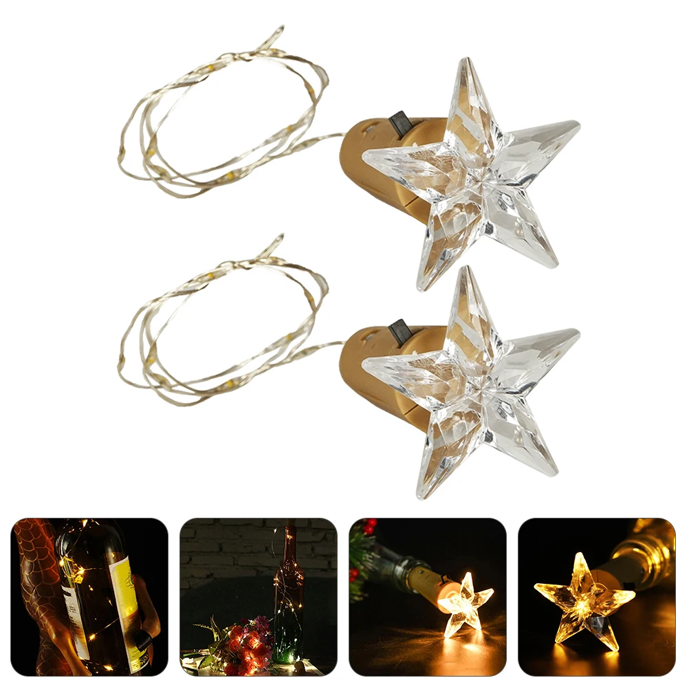 

2Pcs Wine Bottle Copper Lights Creative LED Night Light for Home Decor DIY Romantic Atmosphere Bedroom Living Room Garden
