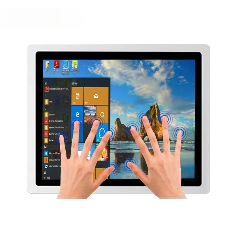 Industrial All-In-One PC 10.4/12.1/15 Inch Touch Screen Computer with Built-in Wifi RS232 Capacitive Touch Panel for Win 10 pro