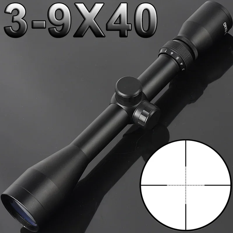 

Tactical 3-9X40 Optics Rifle Scopes Cross-Hair Reticle Riflescope Adjustable Reflex Scope 11mm/20mm Rail Mount