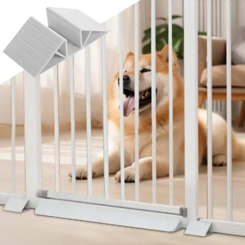 Dog Gate Fence Supports Freestanding Pet Isolation Dog Fence Panels 6 Pieces Versatile Reinforcement Accessories With Adhesive