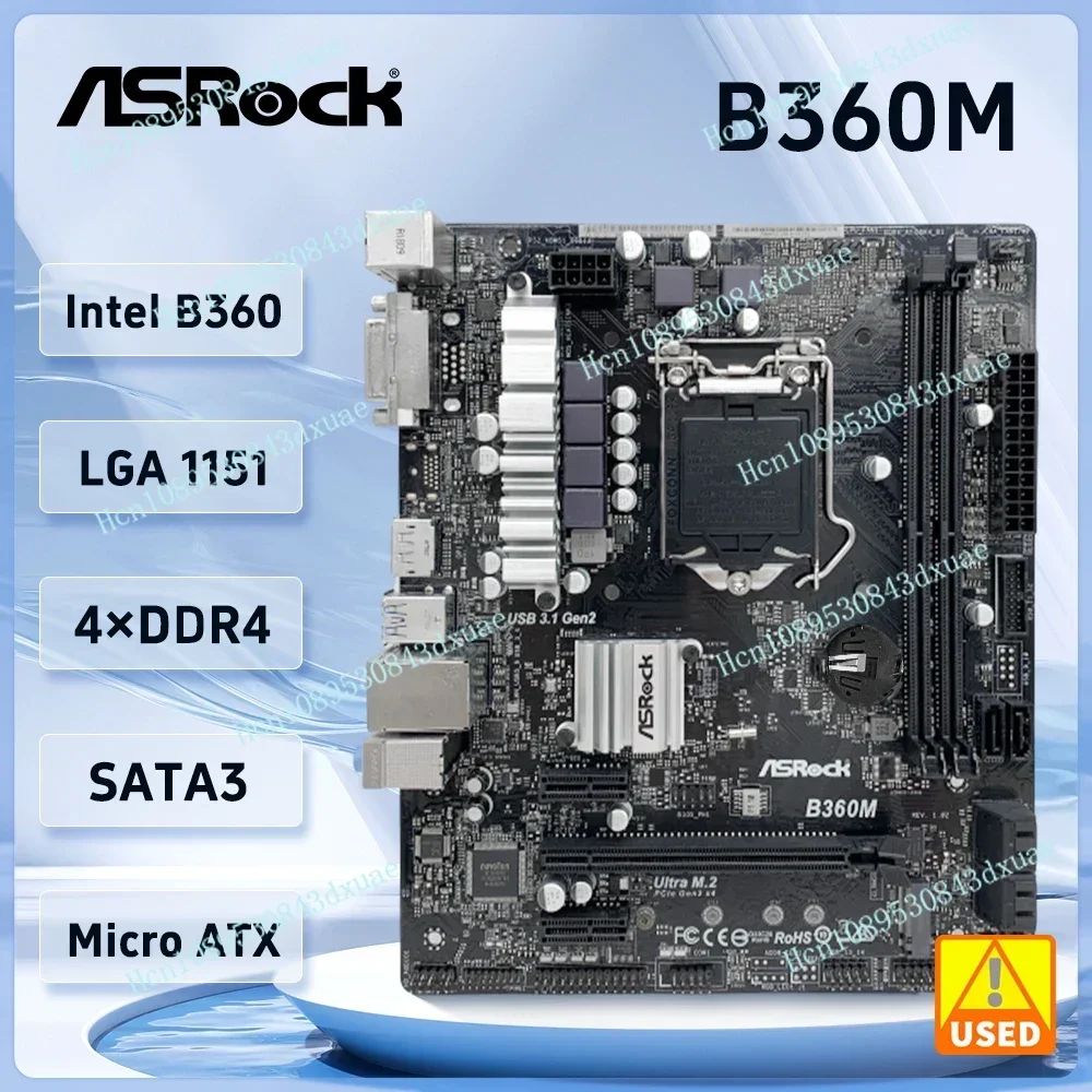 

Материнская плата ASRock B360M LGA 1151, Intel B360 DDR4, поддержка Core i3-8300 9400F 8700K Pentium G5600 SATA 6 Гбит/с Micro ATX