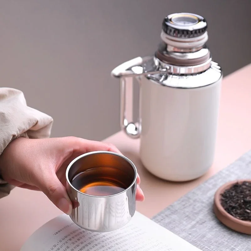 316 Stainless Steel Large Capacity Temperature Display Tea Separation Insulated Teapot Portable Thermal Flask for Home Brewing