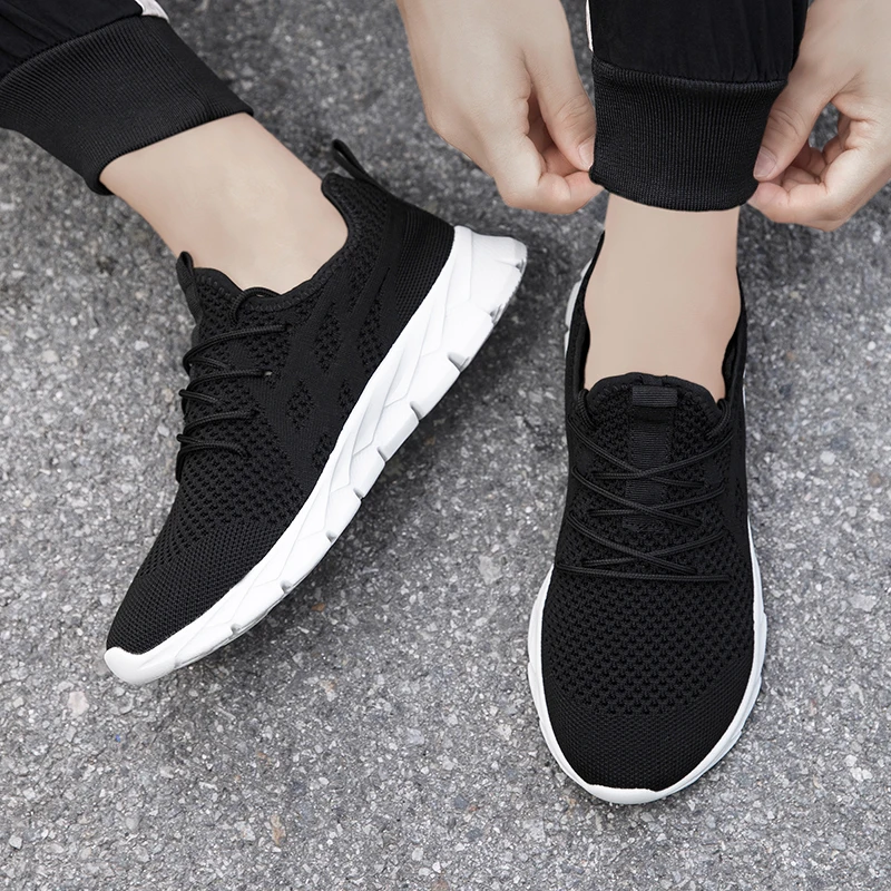 

Fujeak Sneakers Black Shoes For Men Sport Sneaker Breathe Shoes Sports Tennis Athletic Running Sneakers Soft Footwear