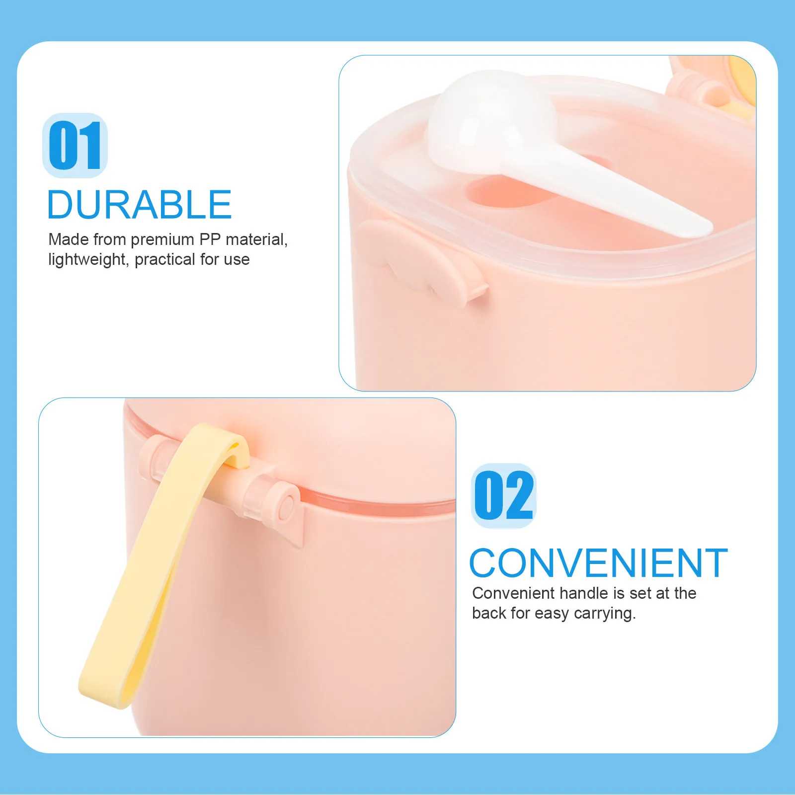 

400Ml Premium Lightweight Detachable Milk Powder Storage Container Leakproof Travel Infant Snack Box Food Holder for Outdoor Use