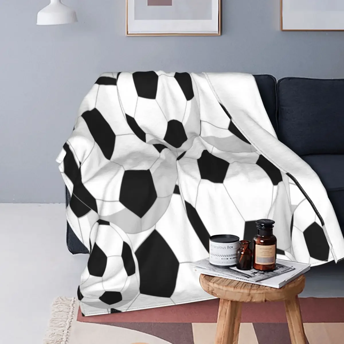

Football Baby Blanket Coral Fleece Plush Winter Sports Multifunction Soft Throw Blankets for Sofa Car Plush Thin Quilt