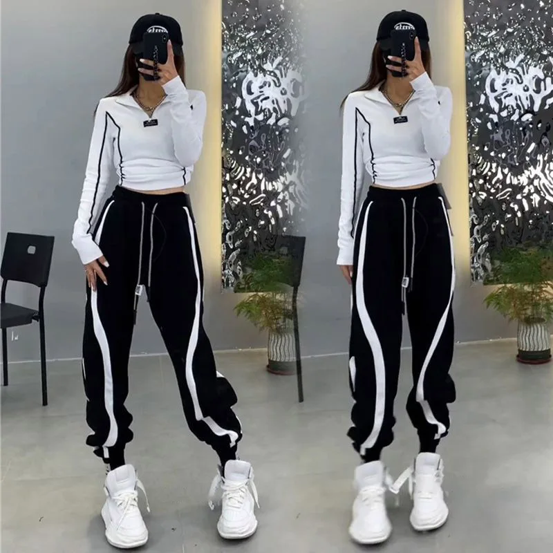 

Slimming Fashion Set Women's Short Sleeve Long Sleeve High Waist Leggings Two Piece Set Autumn New Style Casual Comfortable