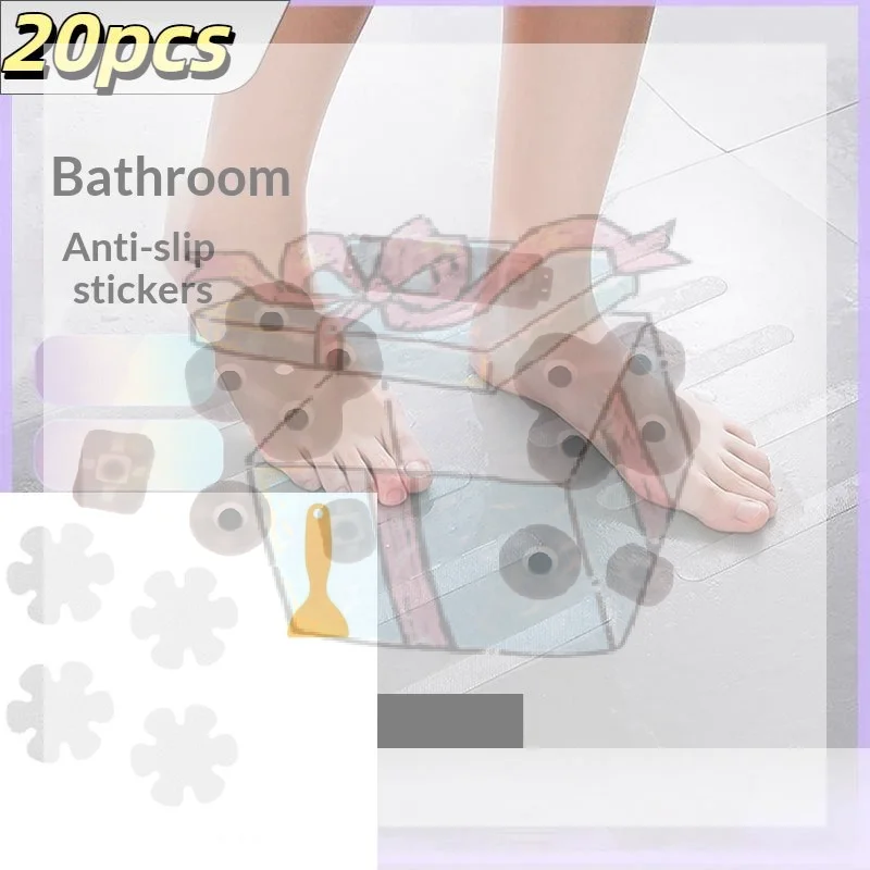 

【CC】Non Slip Bathtub Adhesive Strips Strong Grip Waterproof For Bathroom Shower Floor Stairs Safety Use