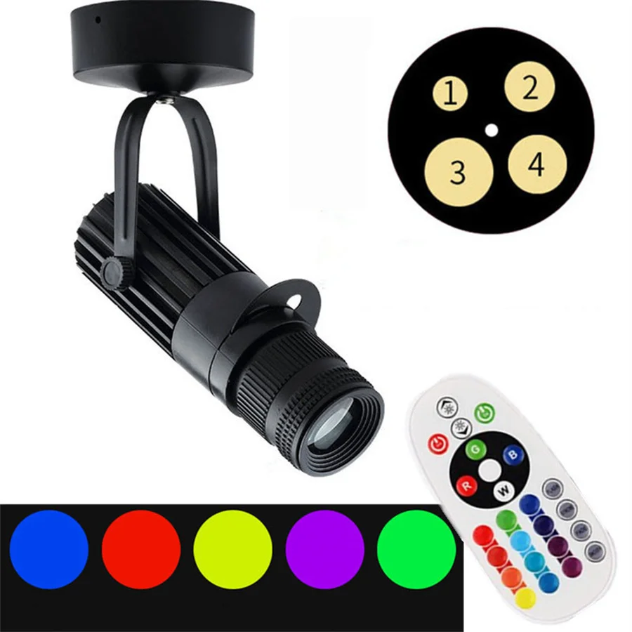 Imagem -05 - Changeable Rgb Led Track Light Foco Ajustável Stage Spotlight Luz de Teto Display de Projeção Lâmpadas de Parede de Fundo