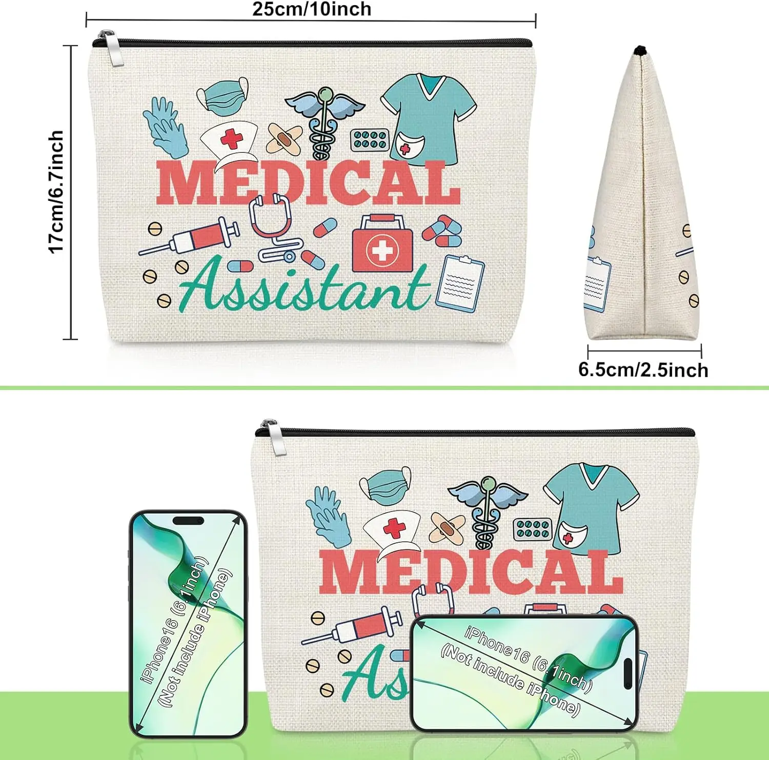 Medical Assistant Gifts Makeup Bag Gifts for Women Coworker Friend Graduation Present for Nurse Cosmetic Bag Travel Pouch